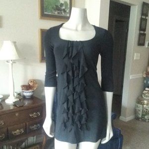 Black Dress with Ruffles  by WHBM  xxs